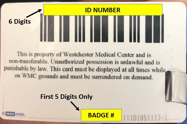 Badge & ID Number Sample